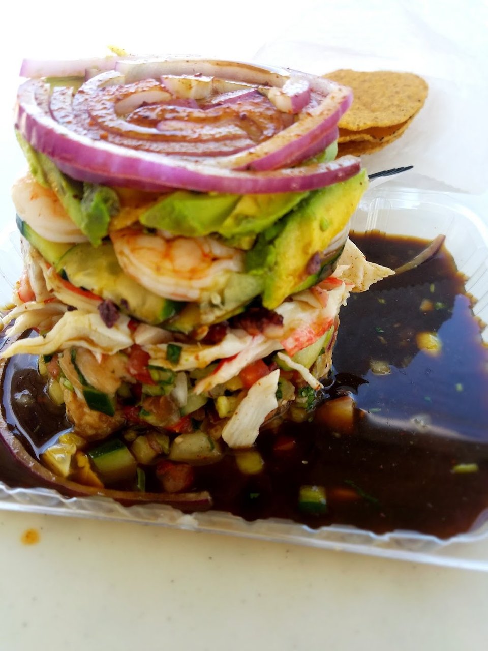 Menu page with Mexican dishes and seafood specials.